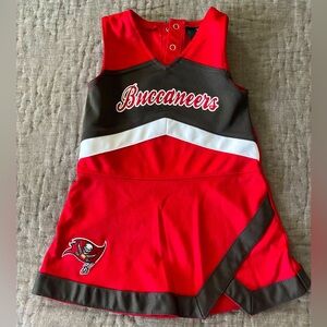 NFL Team Apparel Red Tampa Bay Buccaneers Football Cheer Dress 2T size 2 toddler